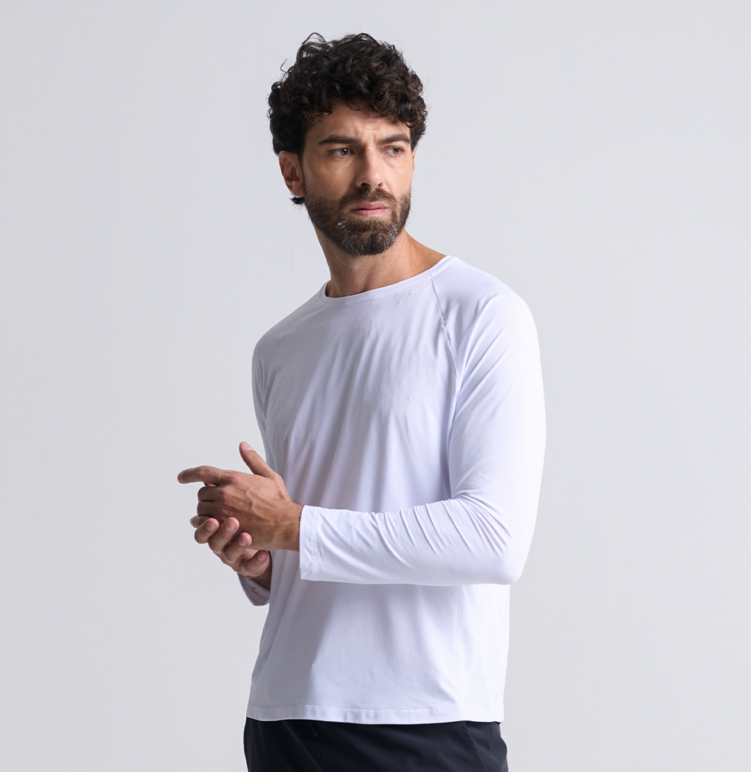 Camiseta Fitness Manga Longa