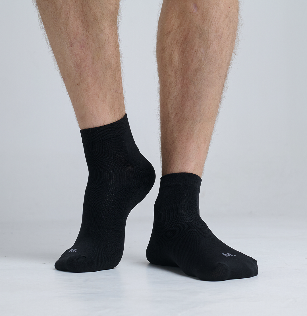 Kit 3x Meias Minimal Preta