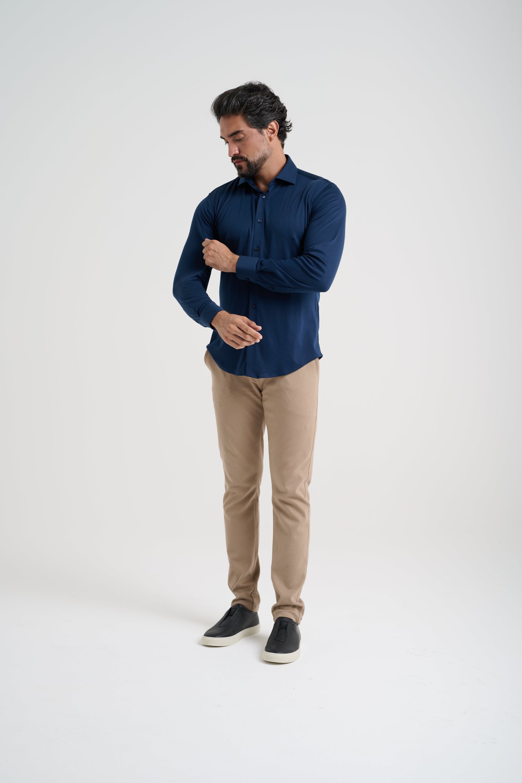 Kit 2x Camisa Social Malha