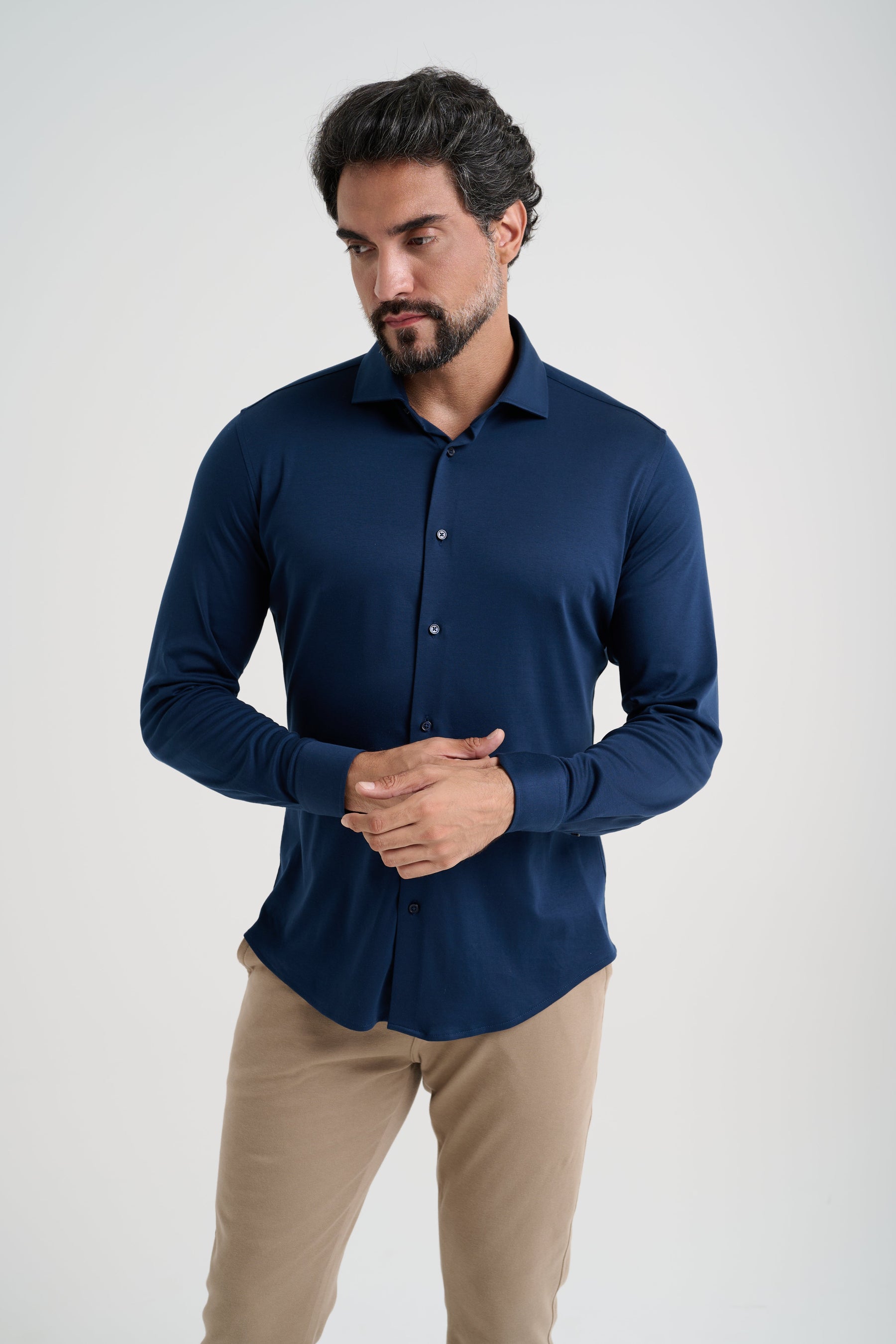 Kit 2x Camisa Social Malha