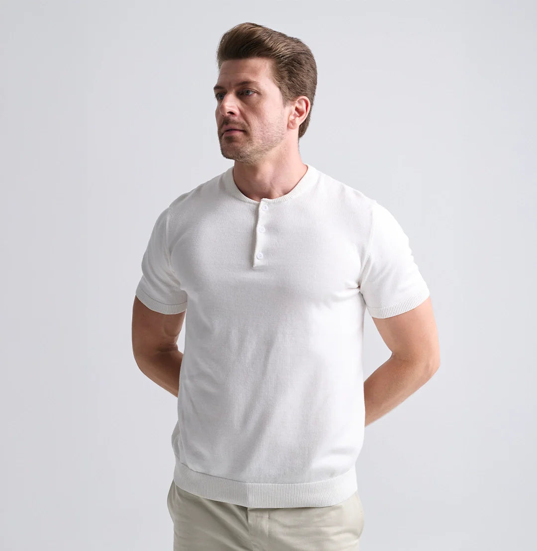 Kit 3x Camisa Henley Tricot Minimal