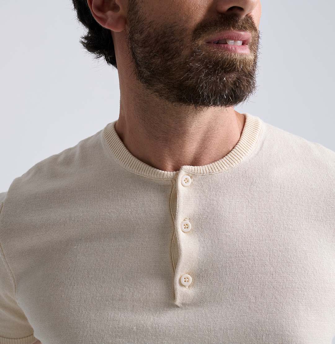 Kit 2x Camisa Henley Tricot Minimal