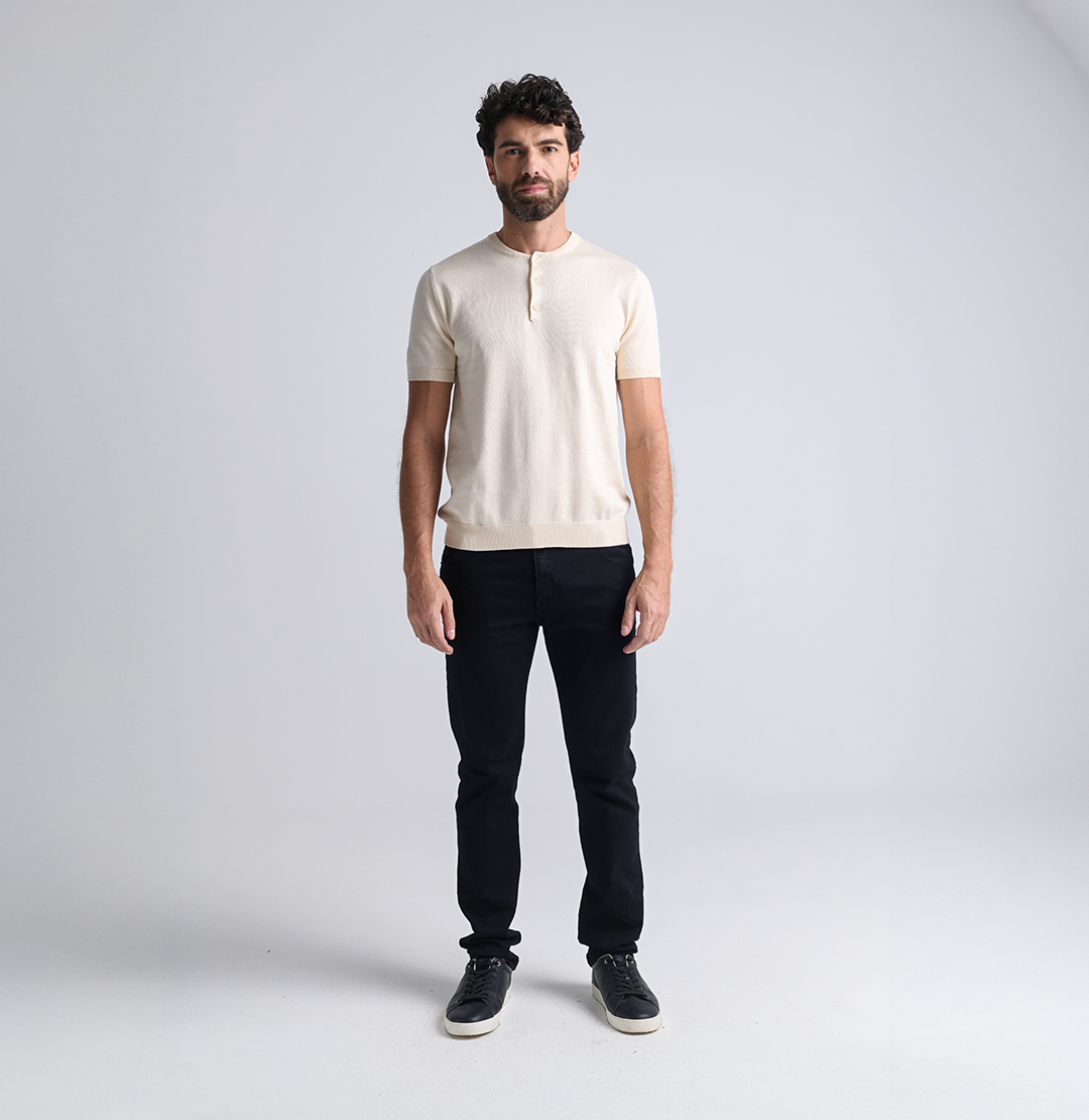 Kit 3x Camisa Henley Tricot Minimal